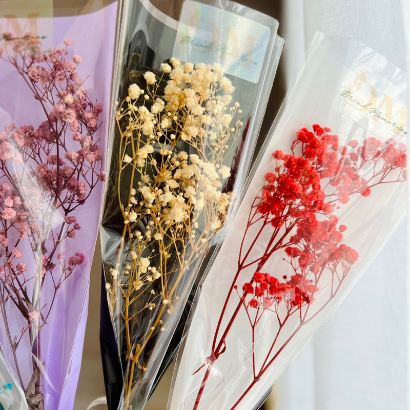 Dried Gypsophila Bouquet Preserved Flowers Gift DIY Wedding Birthday Celebration Home Decor