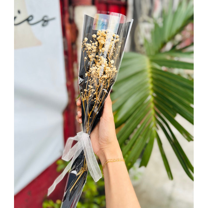 Dried Gypsophila Bouquet Preserved Flowers Gift DIY Wedding Birthday Celebration Home Decor