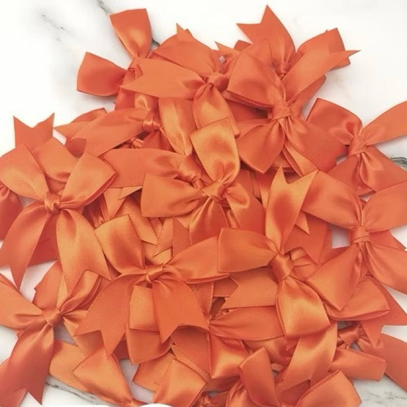 (1 Piece) 1 inch fresh pink ribbon bows Polyester Satin Bow Flower DIY Craft Decoration