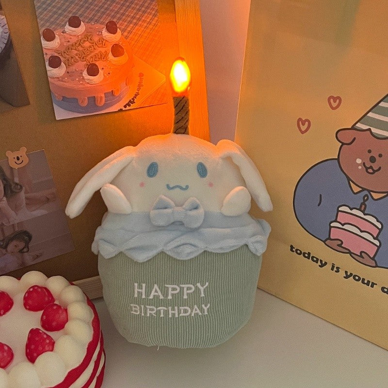 Cute Sanrio Kuromi Bouquet Set Doll Plush Birthday Gift with Bag & Light Anniversary Party Surprise