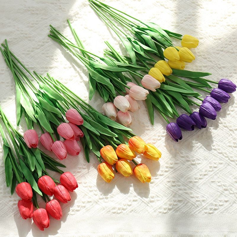 Artificial Tulips Home Decor Flower Gift Wedding Party Home Birthday DIY | Dried Memories