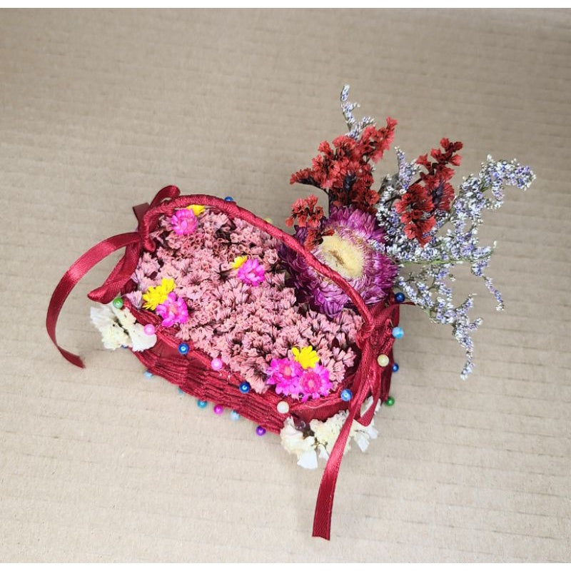 Dried Real Flowers in a Soap Basket Decor Gift Wedding Party Home Birthday DIY | Dried Memories PH