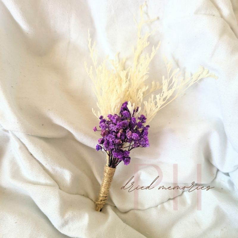 Dried Wedding Boutonniere Real Dried Flowers Gift Wedding Party Home Birthday DIY | Dried Memories