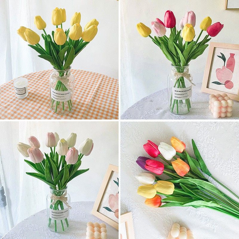 Artificial Tulips Home Decor Flower Gift Wedding Party Home Birthday DIY | Dried Memories