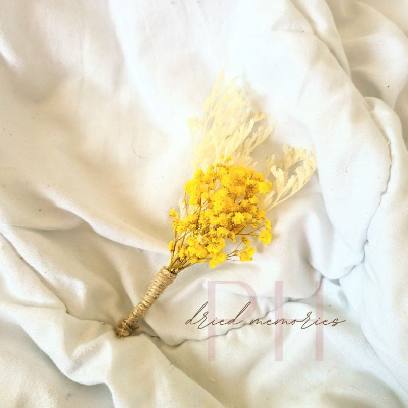 Dried Wedding Boutonniere Real Dried Flowers Gift Wedding Party Home Birthday DIY | Dried Memories