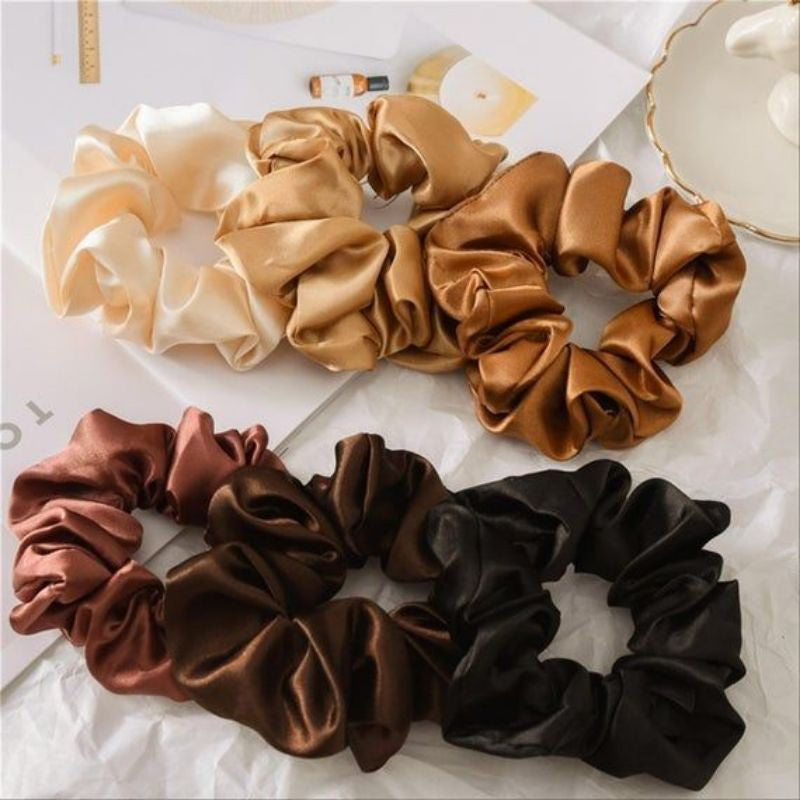 Scrunchies Ponytail Korean Bun Heavy Satin Hair Tie