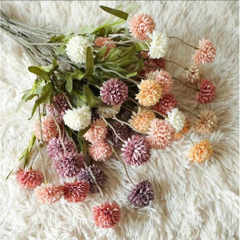 5 Heads Hyacinth Dandelion Artificial Flower Artificial Flower Gift Wedding Party Home Birthday DIY