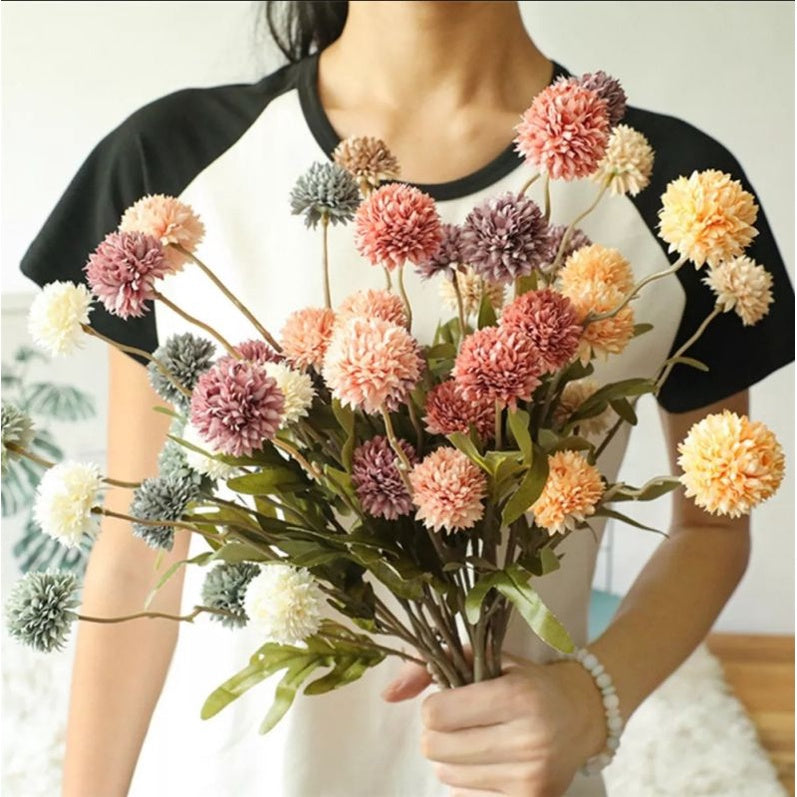 5 Heads Hyacinth Dandelion Artificial Flower Artificial Flower Gift Wedding Party Home Birthday DIY