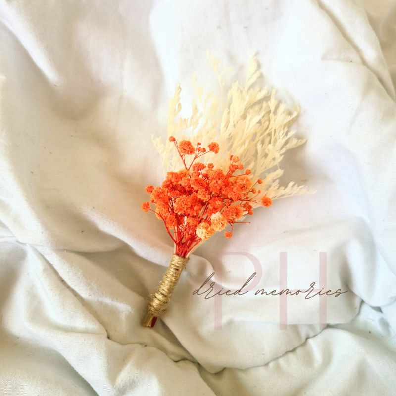 Dried Wedding Boutonniere Real Dried Flowers Gift Wedding Party Home Birthday DIY | Dried Memories