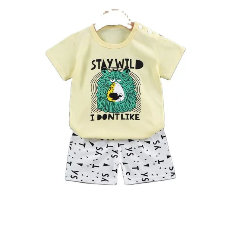 Short sleeves Baby Clothes best for Summer 2 Piece 100% Cotton