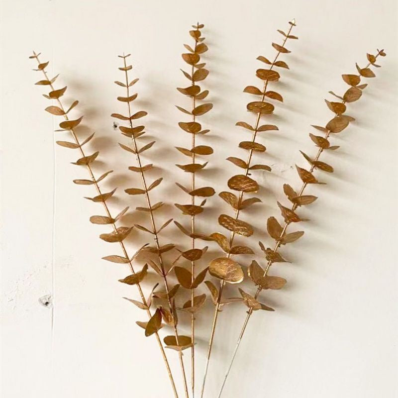 Artificial Gold Eucalyptus flower (1 stem) Gift Wedding Party Home Birthday DIY | Dried Memories PH