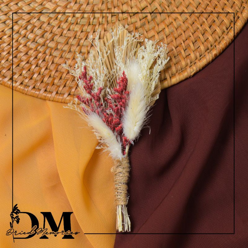 Dried Wedding Boutonniere Real Dried Flowers Gift Wedding Party Home Birthday DIY | Dried Memories