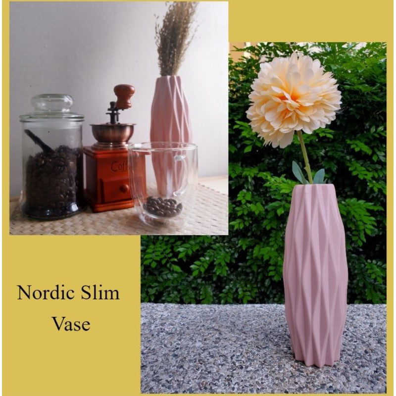 Nordic Slim Vase Artificial Flower Dried Flowers Decor Gift Home