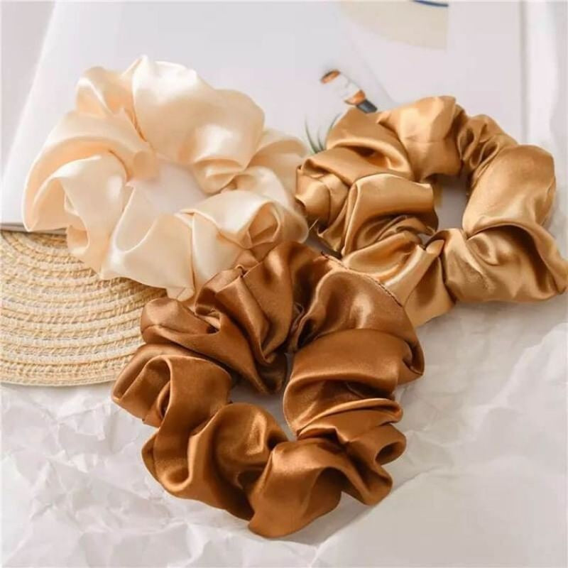 Scrunchies Ponytail Korean Bun Heavy Satin Hair Tie