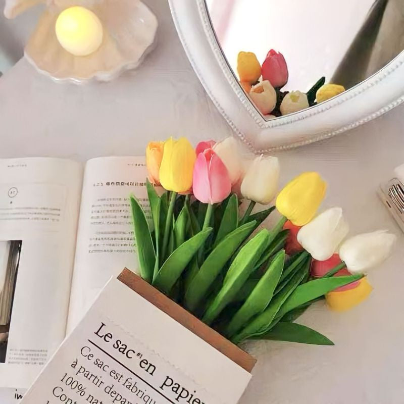 Artificial Tulips Home Decor Flower Gift Wedding Party Home Birthday DIY | Dried Memories