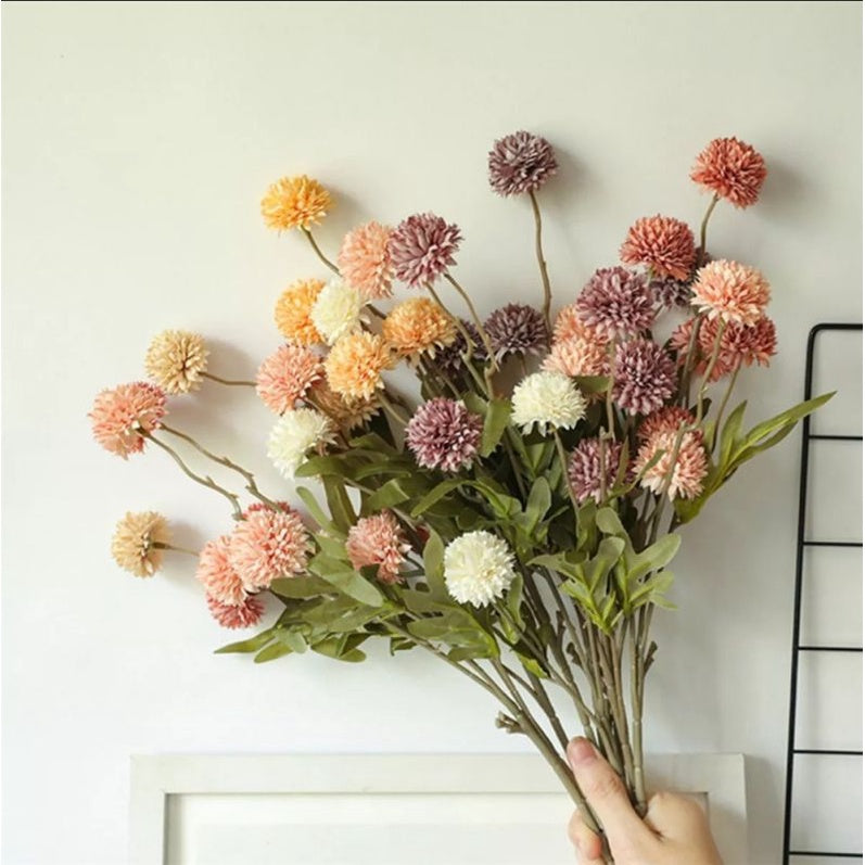 5 Heads Hyacinth Dandelion Artificial Flower Artificial Flower Gift Wedding Party Home Birthday DIY