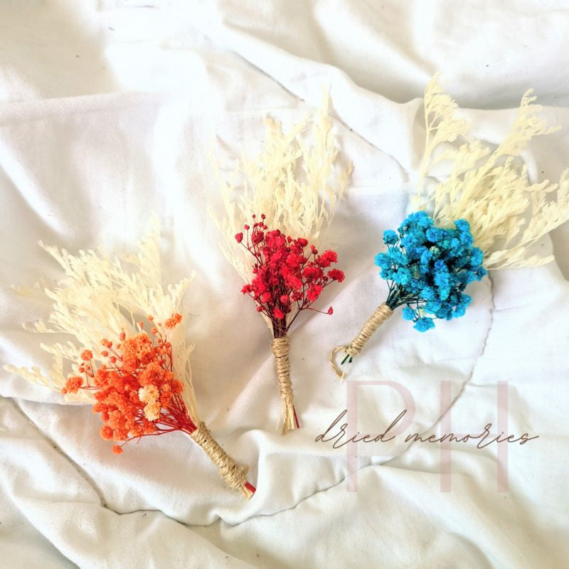 Dried Wedding Boutonniere Real Dried Flowers Gift Wedding Party Home Birthday DIY | Dried Memories