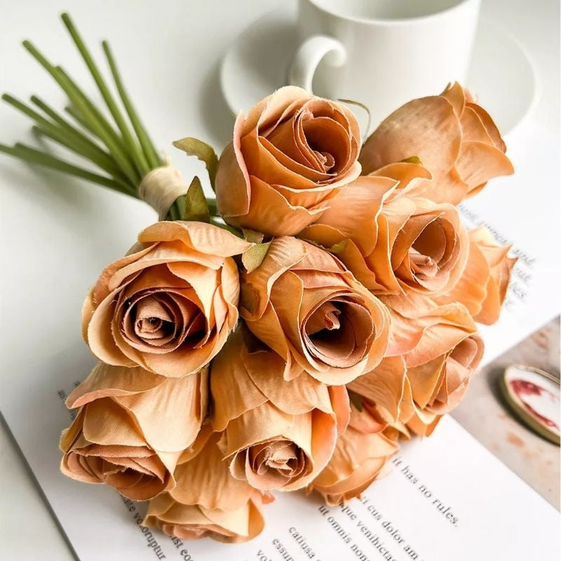 1 Piece Artificial Rose Bouquet Artificial Flower For Gift Wedding Party Home Birthday