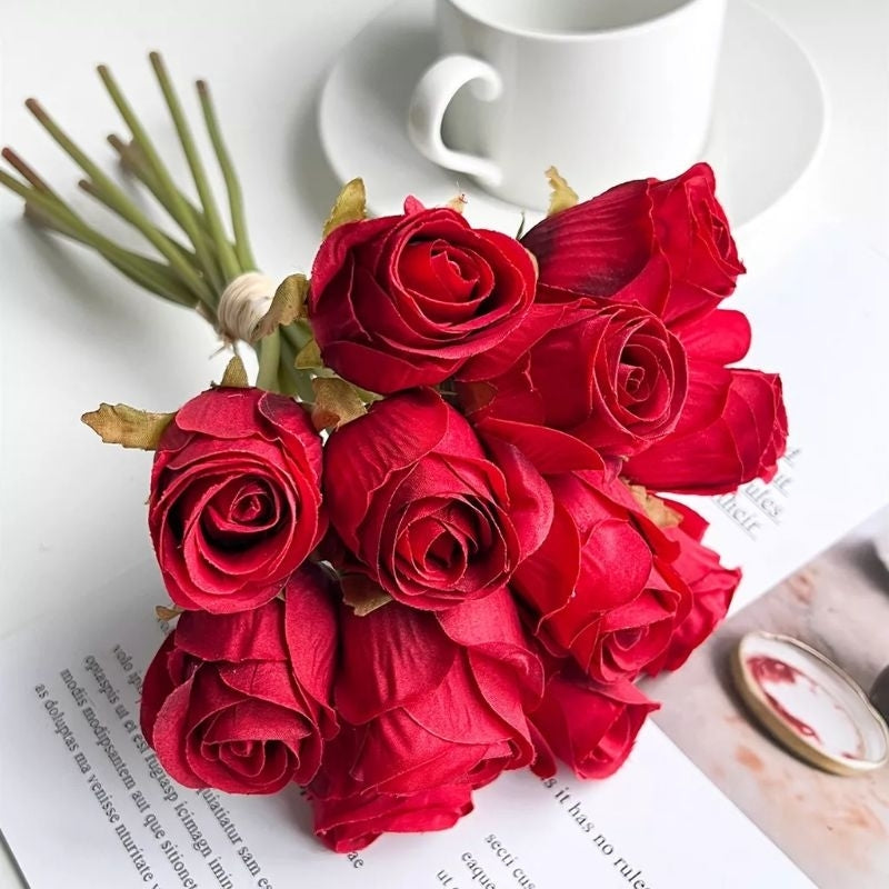 1 Piece Artificial Rose Bouquet Artificial Flower For Gift Wedding Party Home Birthday