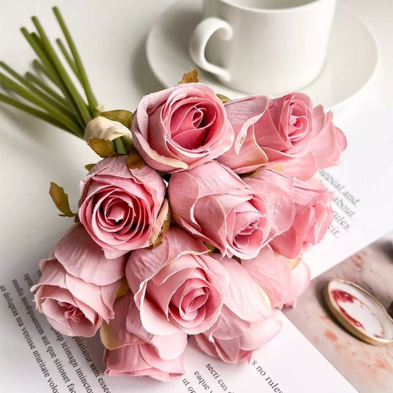 1 Piece Artificial Rose Bouquet Artificial Flower For Gift Wedding Party Home Birthday