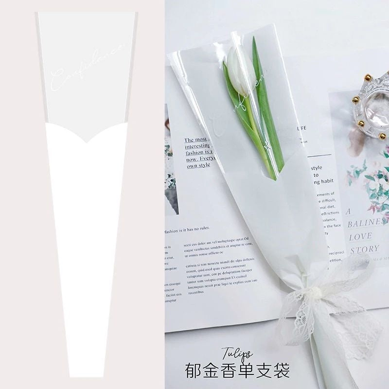 Single Flower Wrapping Paper for Bouquet Roses Dried Flowers DIY Wedding Home Decor Gift