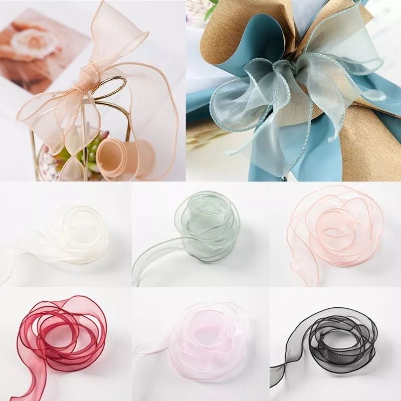 40mm Wave Silk Ribbon 1 Meter for gifts and flowers decorative packaging gift medal ribbon