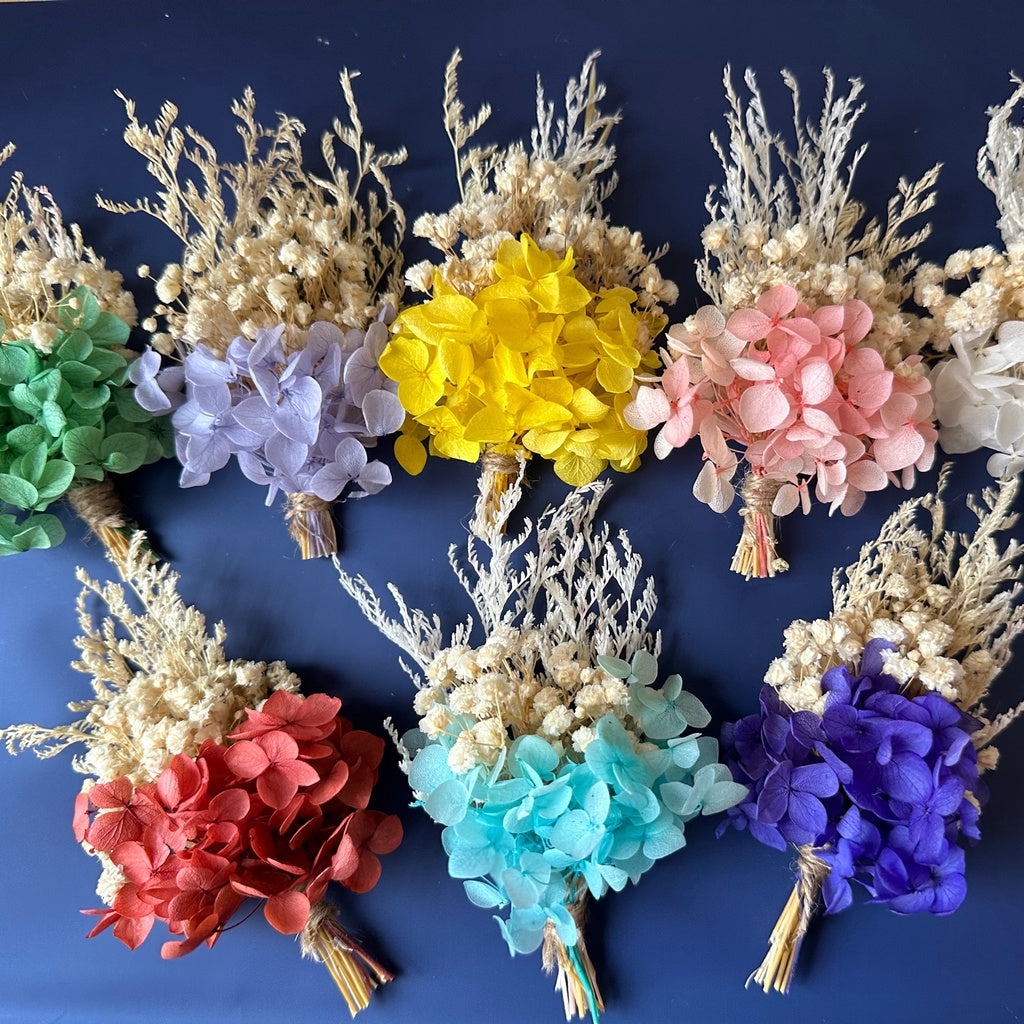 Dried Flower for DIY gift craft HYDRANGEA CORSAGE/ BOUTTOUNEIR/ DRIED FLOWER/GIFTS