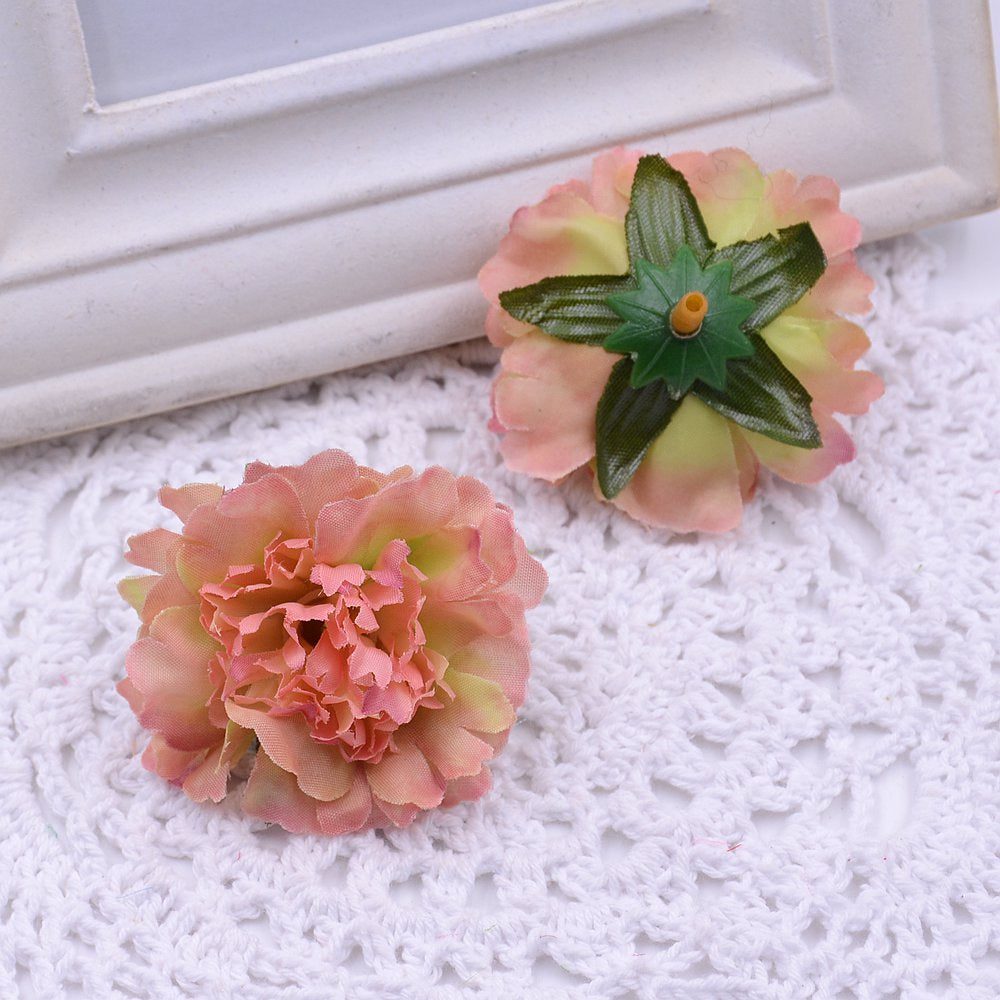 Artificial flower 5cm Silk Carnation Flower Head Wedding home decor DIY wreath scrapbook craft