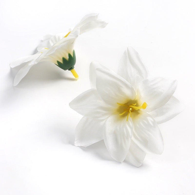 9cm Lily Artificial Flower Heads for Home Decor Wedding Decor Fake Flowers DIY Craft Wreath Gifts