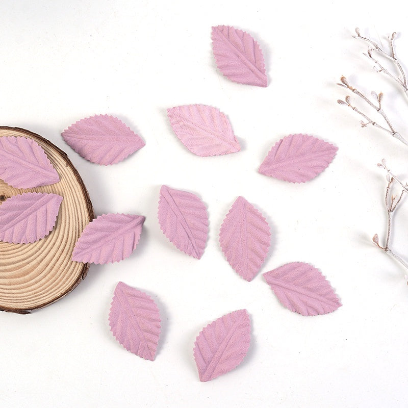 3.5cm Leaves Artificial Fabric Fake Leaves DIY Wreath Wedding Corsages Cake Flower Decorations Craft