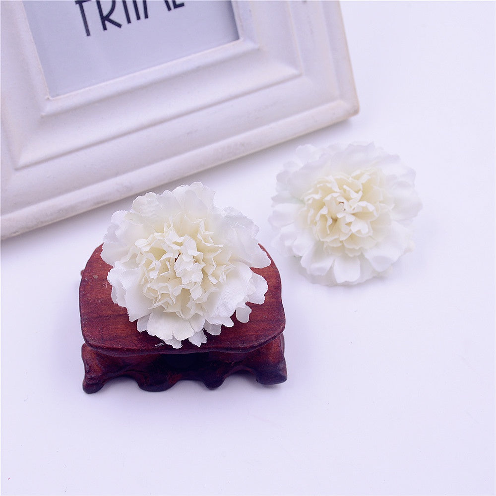 Artificial flower 5cm Silk Carnation Flower Head Wedding home decor DIY wreath scrapbook craft