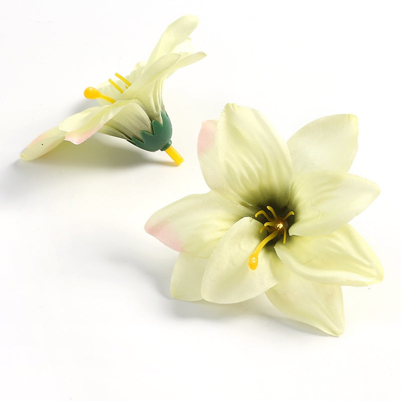 9cm Lily Artificial Flower Heads for Home Decor Wedding Decor Fake Flowers DIY Craft Wreath Gifts