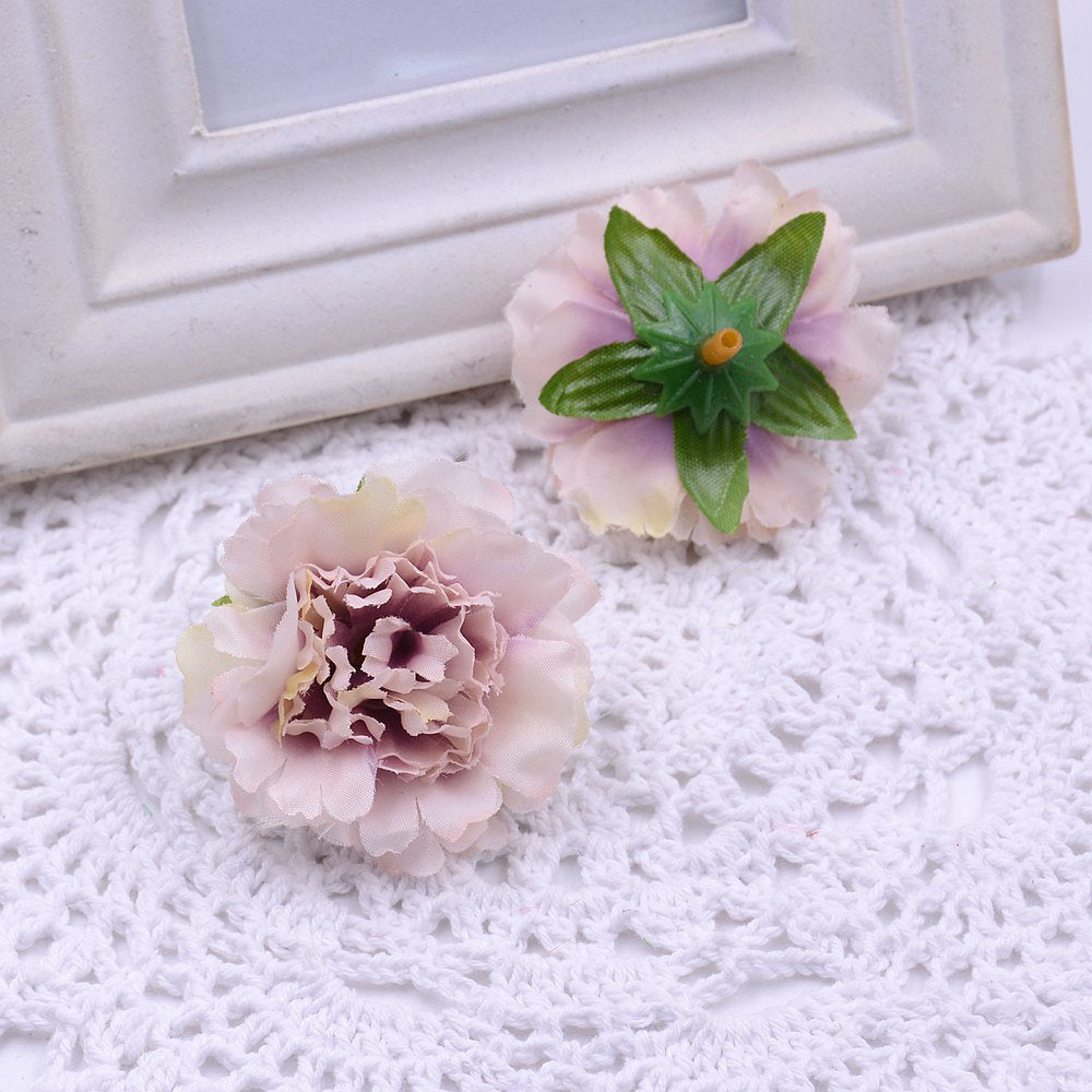 Artificial flower 5cm Silk Carnation Flower Head Wedding home decor DIY wreath scrapbook craft